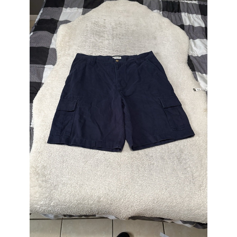 New Covington Men's Navy Blue Cargo Utility Cotton Shorts Size 38